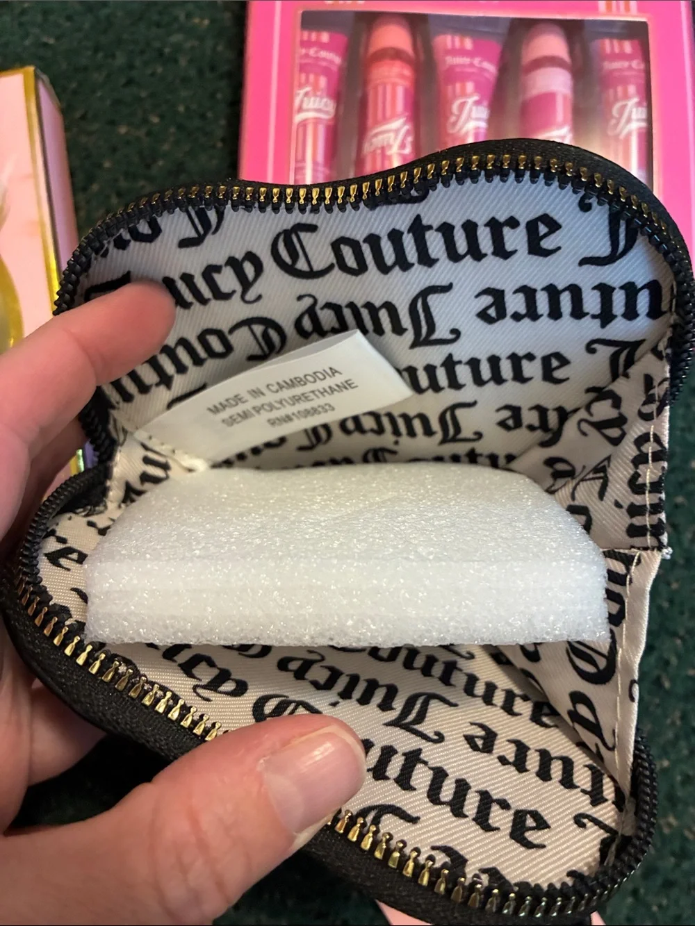 Juicy Couture 14 pc lip, cheek and Heart Wristlet Bundle